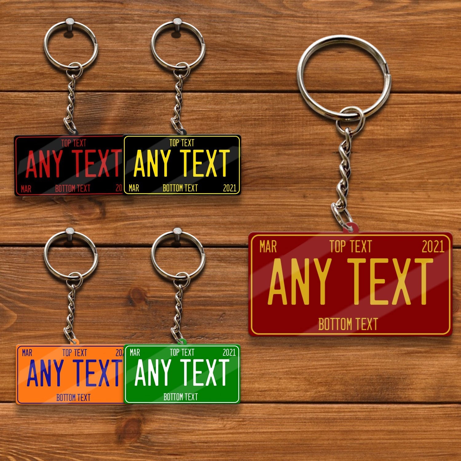 Custom License Plate Personalized Acrylic Keychain