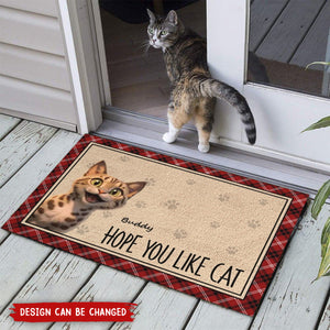 Welcome To Our Home - Cat Personalized Home Decor Doormat - House Warming Gift For Pet Owners, Pet Lovers