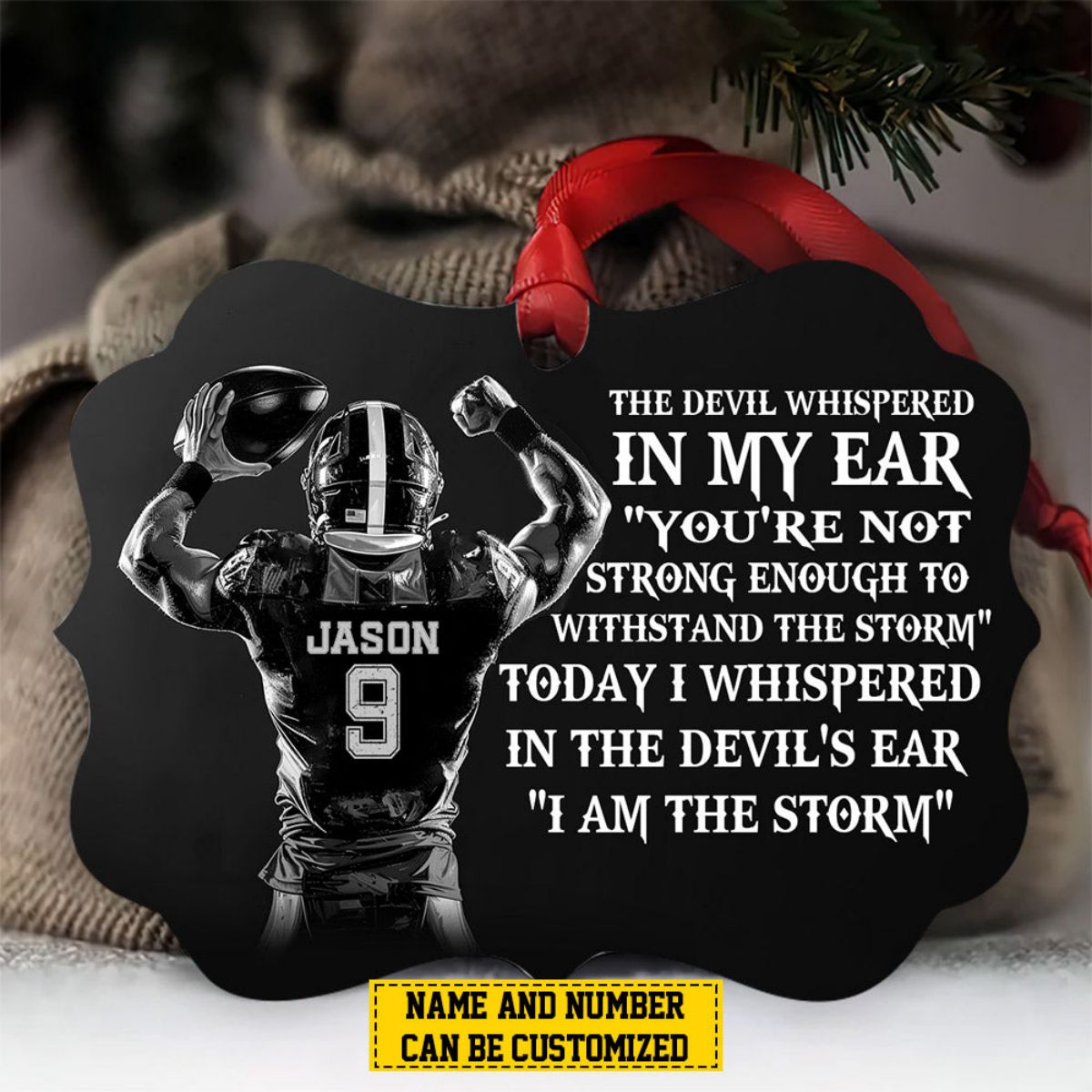 I Am The Storm - Personalized Football Boy Christmas Ornament, Gifts For Football Lovers - 2024 New Release