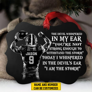 I Am The Storm - Personalized Football Boy Christmas Ornament, Gifts For Football Lovers - 2024 New Release