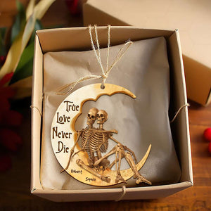 Personalized Gifts For Skull Couple Christmas Ornament - 2024 New Release