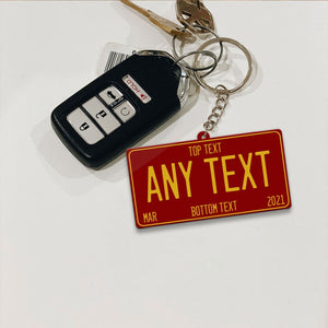 Custom License Plate Personalized Acrylic Keychain