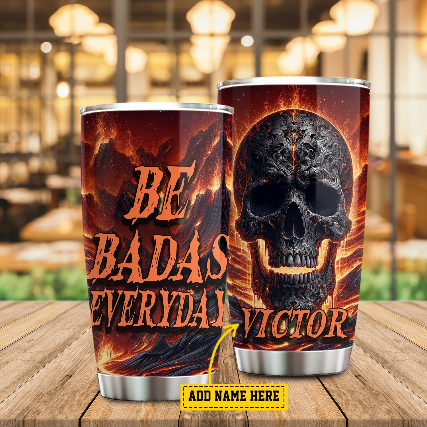 Skull Tumbler Personalized Stainless Steel Tumbler