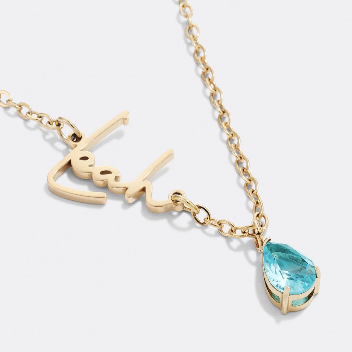 Personalized Handmade Birthstone Name Necklace, Gift For Her