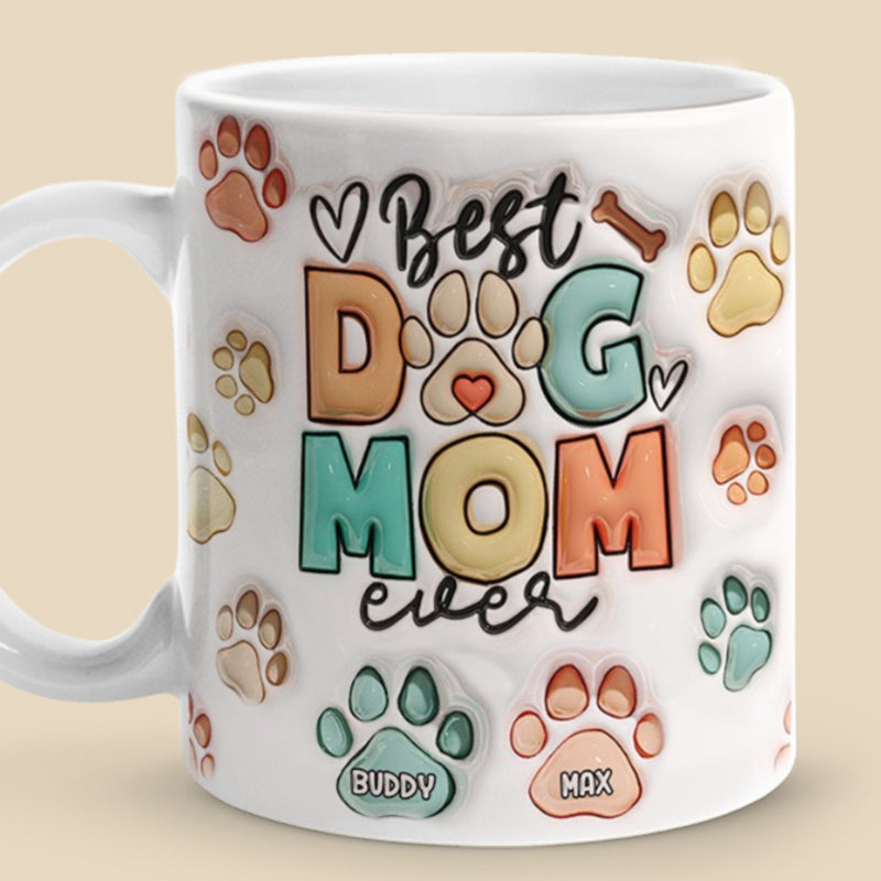 Eat Drink And Be Merry - Dog & Cat Personalized Custom 3D Inflated Effect Printed Mug - Christmas Gift For Pet Owners, Pet Lovers