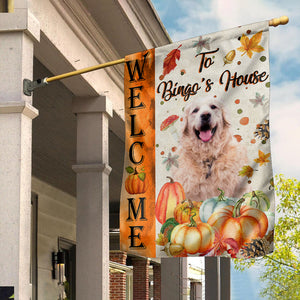 Welcome To My House - Personalized Photo Dog Garden Flag, Gift For Pet Lovers