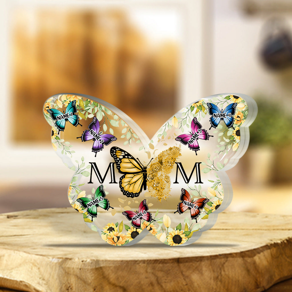 Mother And Children - Personalized Mother Gift Custom Shaped Acrylic Plaque