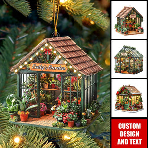 Personalized Greenhouse Christmas Ornament Gift For Plant Lover,Gardener-2024 New Release