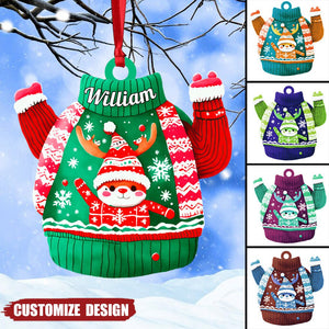 Personalized Sweater Christmas Acrylic Ornament