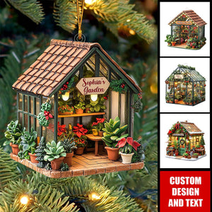 Personalized Greenhouse Christmas Ornament Gift For Plant Lover,Gardener-2024 New Release