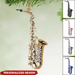 2024 New Release Personalized Saxophone Christmas Ornament-Gift For Saxophone Lover