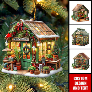 Personalized Greenhouse Christmas Ornament Gift For Plant Lover,Gardener-2024 New Release