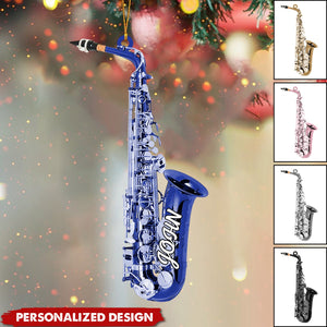 2024 New Release Personalized Saxophone Christmas Ornament-Gift For Saxophone Lover