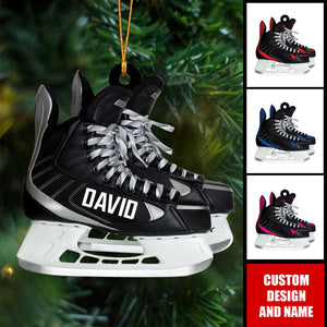 Personalized Ice Hockey Skates Ornament-Gift For Hockey Lovers-2024 New Release