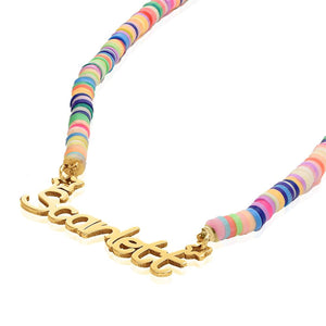 Personalized Rainbow Name Necklace - Gift For Girl,Daughter,Granddaughter