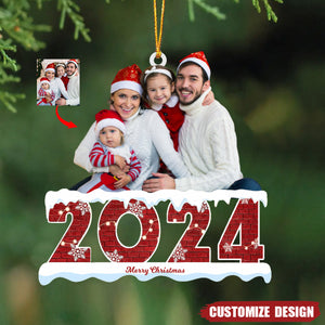 Personalized Custom Photo Acrylic Ornament - Merry Christmas - 2024 New Release