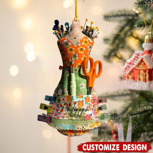 Personalized Sewing Dressform Christmas Ornament-Gift for Sewists and Crafters-2024 New Release