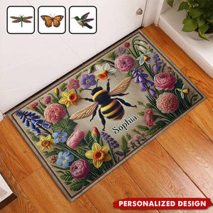 Beautiful Flowers Garden-Personalized Doormat-Gift For Family Friends