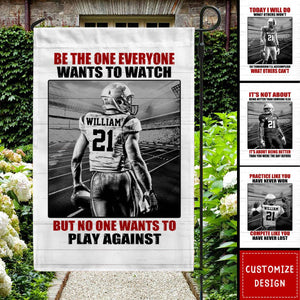 Personalized American Football  Flag - Gift For American Football Player