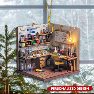 Personalized Dreamy Science Lab Ornament-Gift for Scientist, Science Lover-2024 New Release