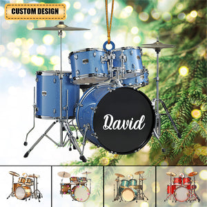 Personalized Drum Set Christmas Ornament Gift For Drummer Player - 2024 New Release