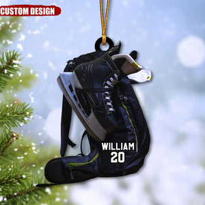 Personalized Ice Hockey Bag Christmas Ornament, Gift For Ice Hockey Players-2024 New Release