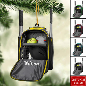 2024 New Release - Personalized Softball Backpack Ornament