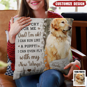 Don't Cry For Me, Mom - Personalized Photo Pillow