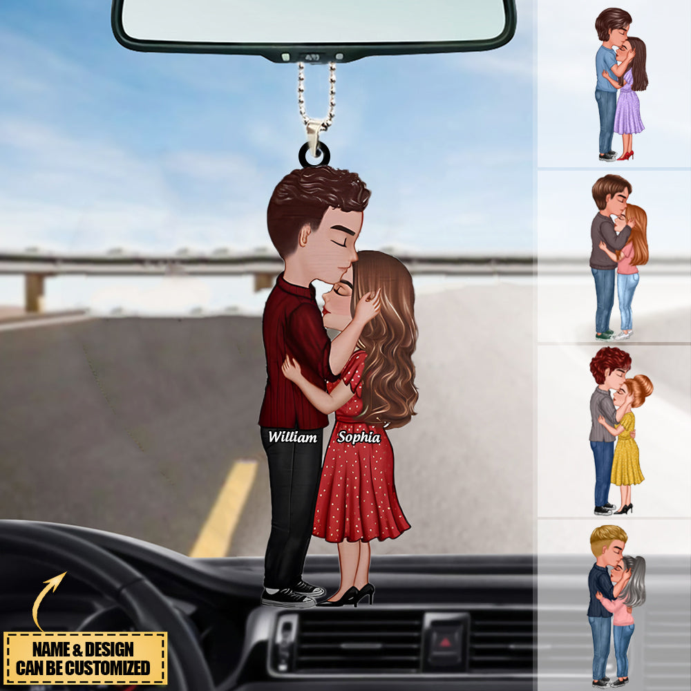 Doll Couple Kissing Gift For Him For Her-Personalized Car Hanging Orna -  roadsir