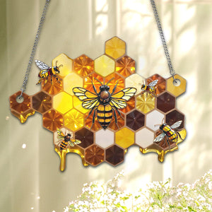 Honey Bee Suncatcher Ornament-Gifts for Bee Lover