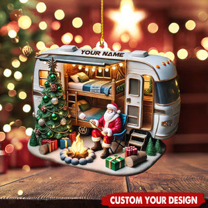 Personalized Santa RV Camping Ornament-Gift for Camping and Travel Lovers-2024 New Release