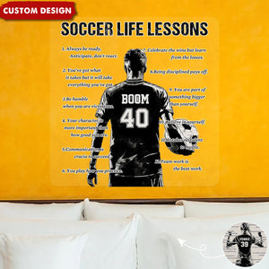 Personalized Soccer Life Lessons Decal - Gift For Soccer Lovers