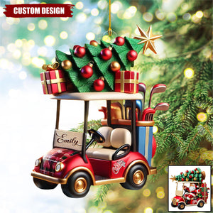 Personalized Santa In Golf Cart Christmas Ornament-Gift for Golf Lovers-2024 New Release