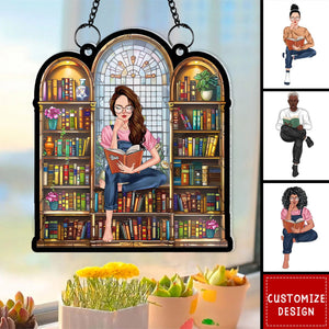 New Release - Personalized Gifts For Book Lover Suncatcher Ornament