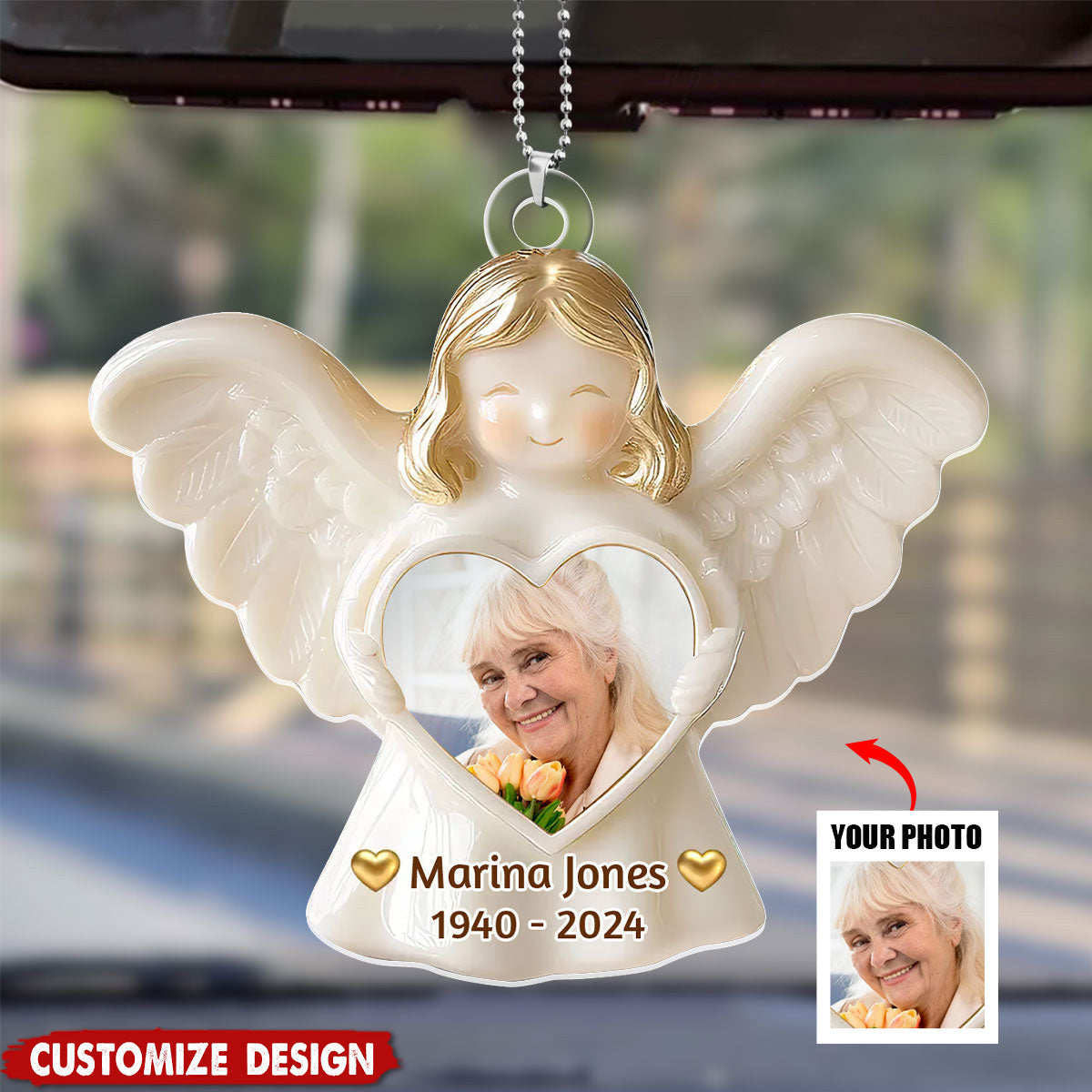 Angel - Personalized Car Acrylic Hanging Ornament