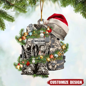 2024 New Release - Personalized Military Acrylic Ornament - Gift Idea For Christmas/ Military