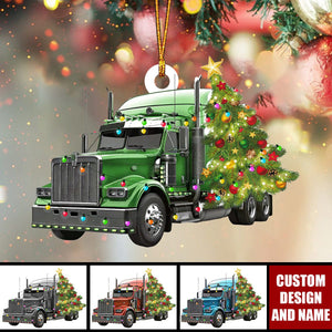 Personalized Truck Christmas Ornament - Gifts For Truck Driver&Truck Lovers