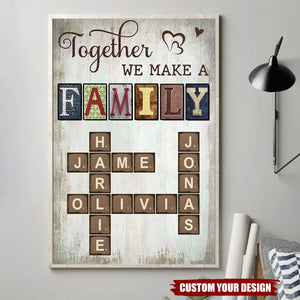 Personalized Family Crossword Art Poster