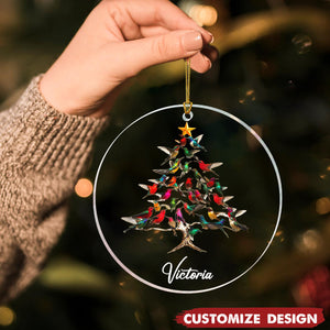 Personalized Hummingbird Christmas Ornament-Gift For Hummingbird Lover-2024 New Release