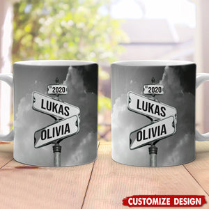 Couple Date Of Love Personalized Mug - Gift For Couple