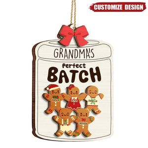 Personalized 2-Layered Wooden Ornament - Gift For Mom, Dad, Grandparents