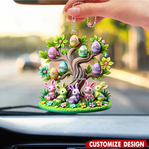 Easter Grandma Tree-Personalized Acrylic Car Ornament