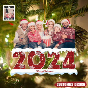 Personalized Custom Photo Acrylic Ornament - Merry Christmas - 2024 New Release