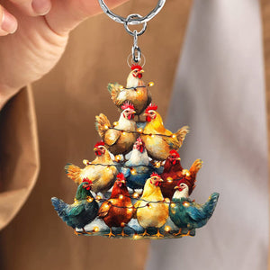 2024 New Release-Chicken Christmas Keychain-Gift for Chicken Lover