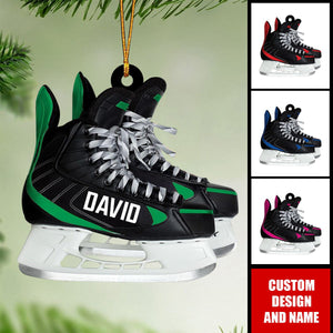 Personalized Ice Hockey Skates Ornament-Gift For Hockey Lovers-2024 New Release