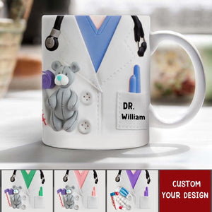 Personalized Doctor 3D Effect Coffee Mug - Gift Idea for Pediatrician/Doctor/Dentist