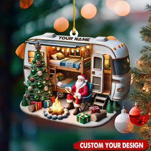 Personalized Santa RV Camping Ornament-Gift for Camping and Travel Lovers-2024 New Release