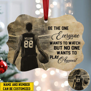 2024 New Release Personalized Basketball Christmas Wood Ornament Gift For Basketball Lovers