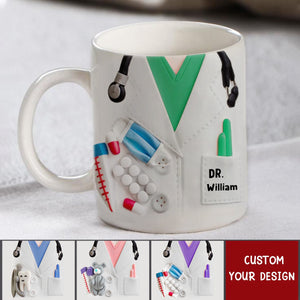 Personalized Doctor 3D Effect Coffee Mug - Gift Idea for Pediatrician/Doctor/Dentist