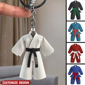 Black Belt Keychain - Personalized Gift For Karate,Jiu-Jitsu Lovers